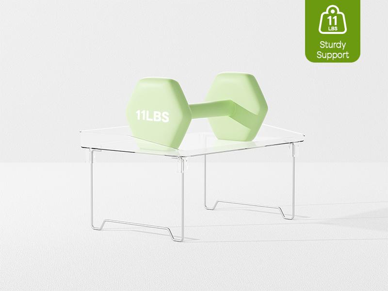 2 Pcs Cabinet Organizer Shelf, Stackable Kitchen Counter Shelves, Spice Rack, Countertop Organizers, Clear Plastic Storage Shelves Rack for Makeup, Bathroom, Cupboard, Desk, Pantry Organization