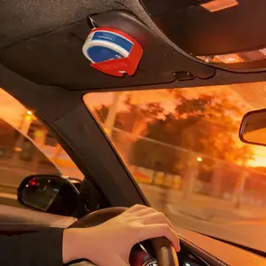 3D-Printed  Holster Non-Toxic PLA Secure Access for Containers Multiple Colors Text Options Durable Sleek Design Clips Easily onto Sun Visor rebelenergy