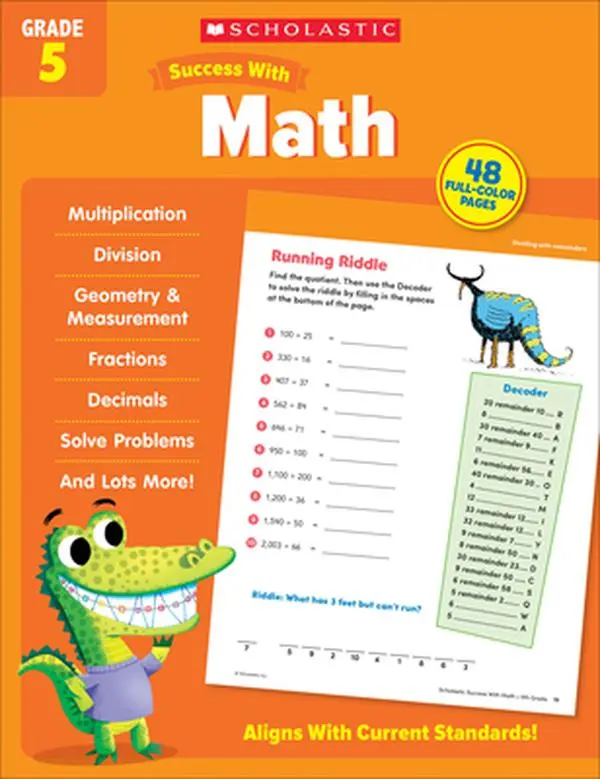 Scholastic Success with Math Grade 5 Workbook -- Scholastic Teaching Resources - Paperback