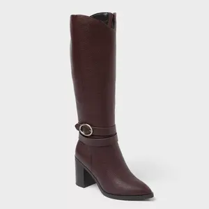 Women’s Rhonda Under Knee Heeled Boots with Memory Foam Insole - A New Day Women’s Rhonda Under Knee Heeled Boots with Memory Foam Insole - A New Day