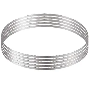 【fathersdaygift】VEVOR Band Saw Blade,51.2x0.63x0.02 inch5 PCS/Pack Meat Bandsaw Blades for ReplacementCarbon Steel BladeMeat Cutting Blade Wrapped by Rust-Proof PaperFit for Commercial Bone Saw Machines