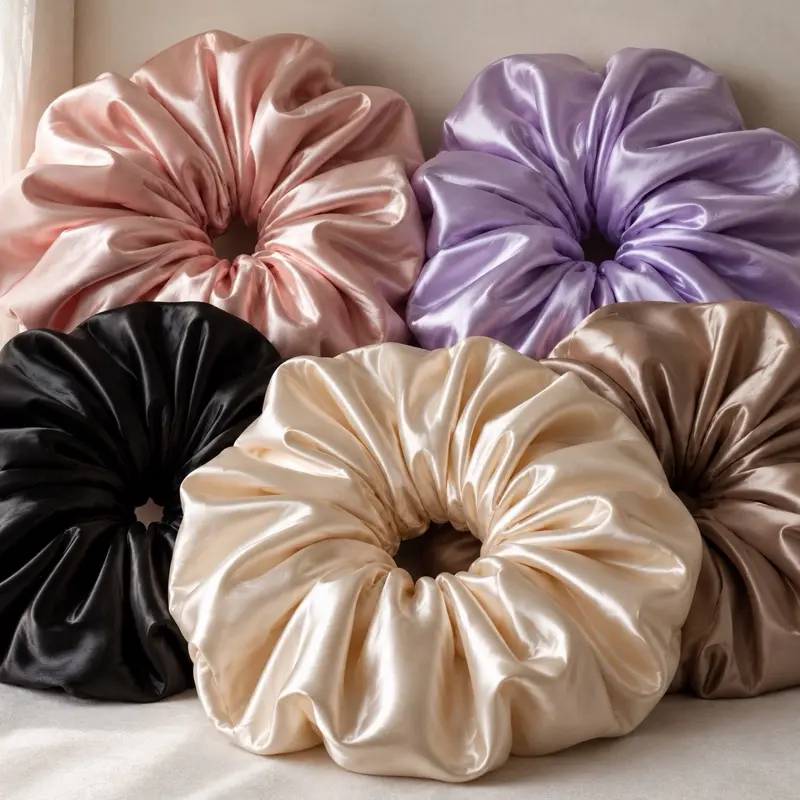 Oversized Silk Scrunchie | 100% Mulberry Silk | Hair Tie | Multiple Colors