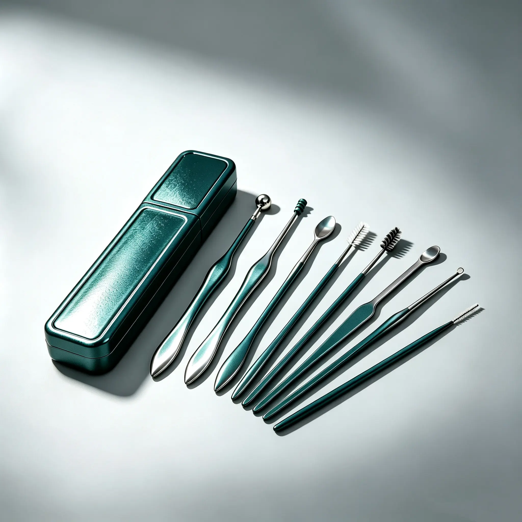 Ear Cleaning Scoop Six-Piece Set, ABS Plastic Easy To Clean & Store, Professional Ear Care Kit, Portable Versatile Style, Multiple Types, For All People, Sturdy Hard Material, High Quality