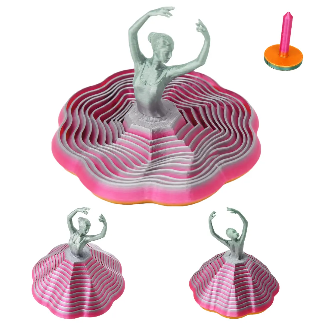 3D printed rotating ballet dancer spinning top stress relief toy ornament, ballet spinning top, sensory expansion spinning top star, ballet dancer toy, ballet dancer birthday party, ballet dancer gift