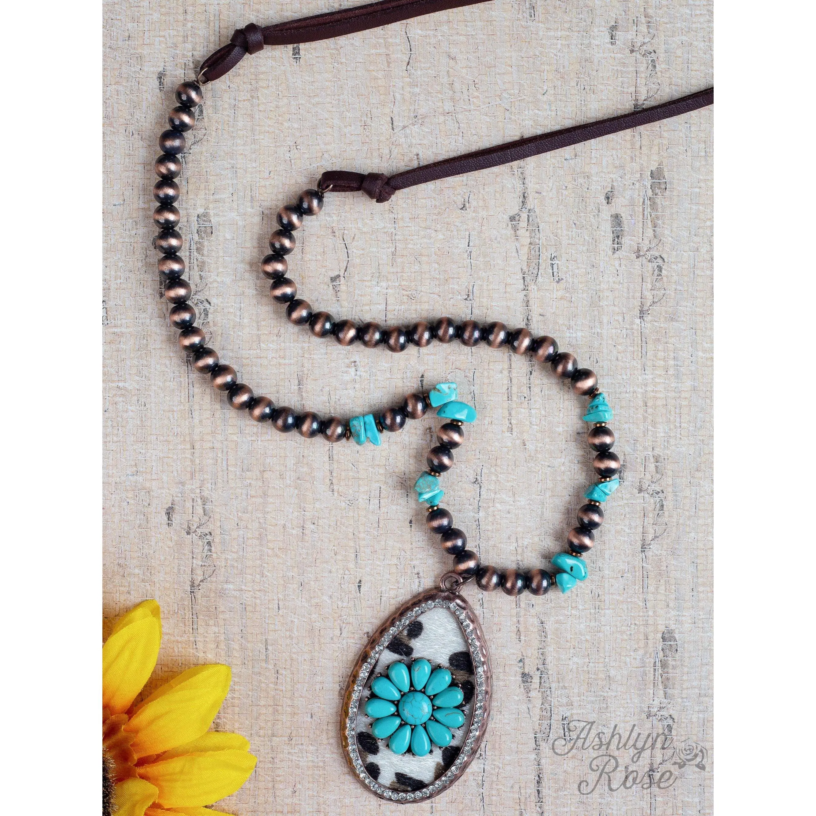 Leopard Teardrop Necklace