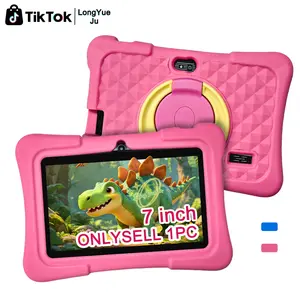[TikTok Summer Event] 7-inch Children's Tablet | Lightweight Soothing Tool Used by Internet Celebrity Mothers | Anti fall Silicone Case+Blue and Pink Whitelist for Parents | Watch Animation Even Without Internet Access, Travel Without Crying (No Adapter)