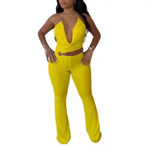 Women's Club Romper Sleeveless Hollow Halter Neck Bodycon Overalls Sexy Jumpsuit Summer Outfit
