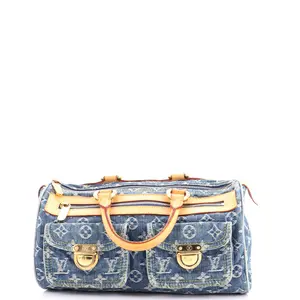 Pre-owned Louis Vuitton Denim Shoulder Bags Neo Speedy Bag by Rebag