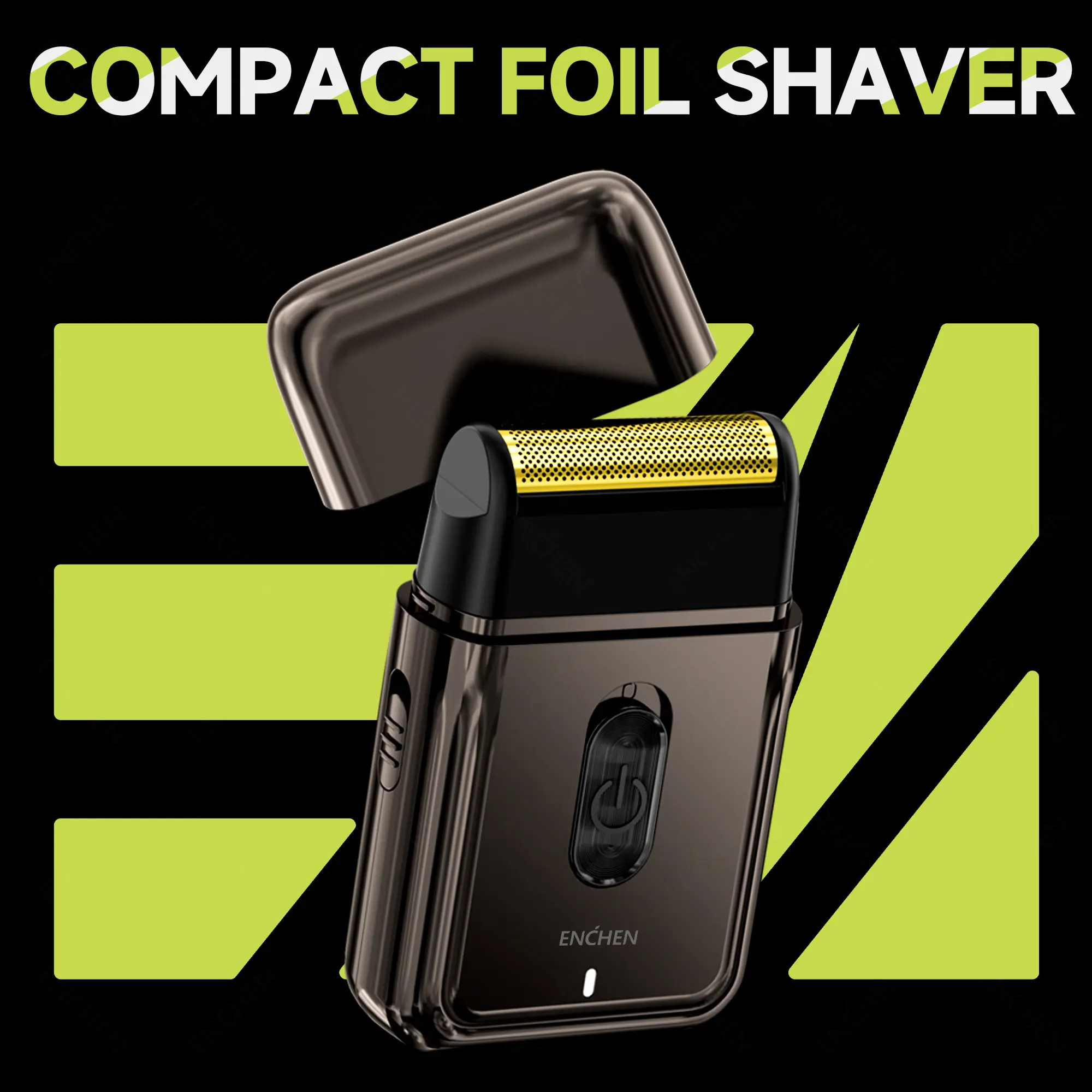 ENCHEN Portable Men's Travel Facial Hair Trimmer, Rechargeable Magnetic Razor Head, Men's Electric Shaver, Shave Both Sides of Moustache and Beard