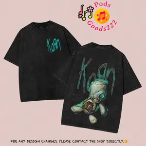 Korn the Serenity of Suffering Inspired Washed Graphic Tee T-Shirt, Hoodies, Sweatshirt, Oversized Unisex Fit, Vintage Look Cotton Top with Intense Mood Art for Alt Music Fans