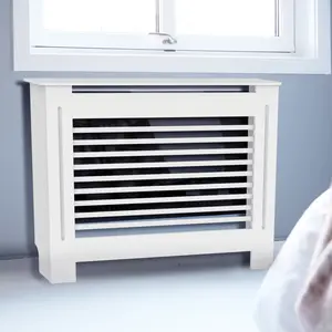 MDF Radiator Heat Cover Grey Grill Cabinet Wood Shelf Home Furniture Horizontal/Vertical Style