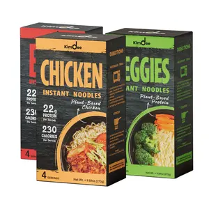 Kimdee High Protein Instant Ramen Noodles, Plant-Based Protein, Vegan, Low Carb, Not-Fried, Non-GMO - Variety