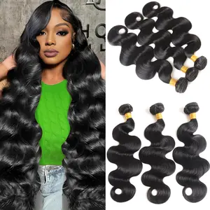 Body Wave Human Hair Bundles 1/3/4 Bundles Brazilian Raw Human Hair Bundles 30inch Salon Quality Quick Weave Sew In Hair Extensions