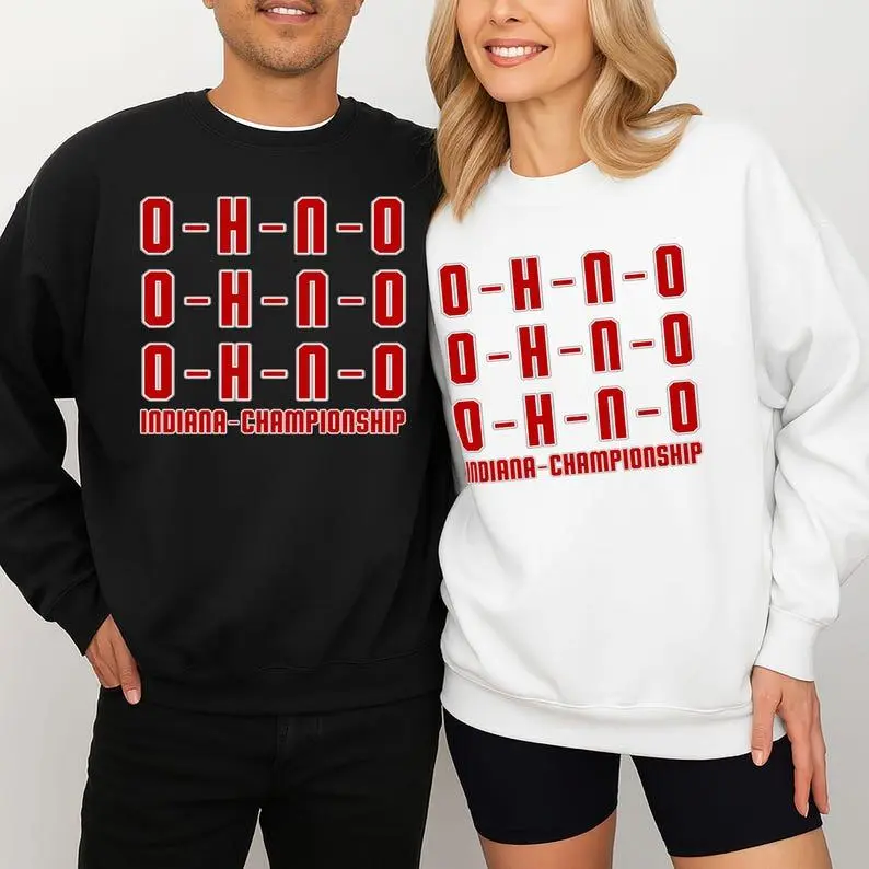 Indiana Big Ten Champions O-H-N-O shirt, IU Football Vintage Graphic Shirt, College Game Day Gift Idea Big 10 Champions Shirts,, Made in USA