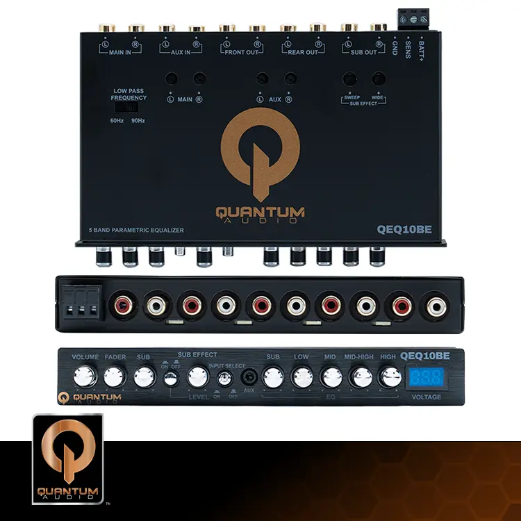 QEQ10BE : 5 Band Eq W/ Bass Enhancer & Battery Voltage Display