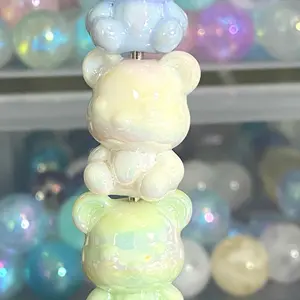 Bear bead,  mix 10 pcs, to fit rocket ship bead