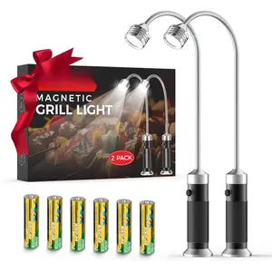 Grilling Light Gifts for Men: Grill Lights for Outdoor Grill with  Base - Grill Master Birthday Christmas Gifts for Men Husband Grandpa - Cool Grilling Gadgets  BBQ Accessories - 2 Pack