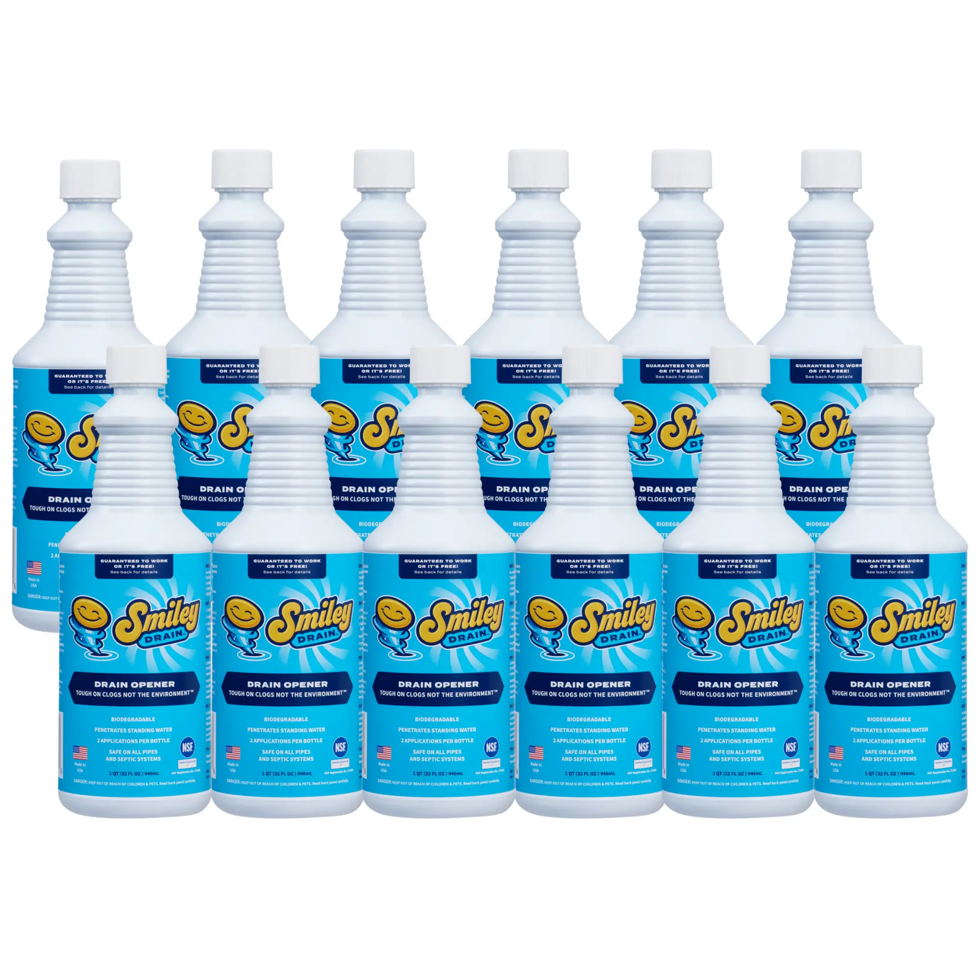 Smiley Drain Advanced  Eco Friendly Drain Opener Solution- 12-Pack