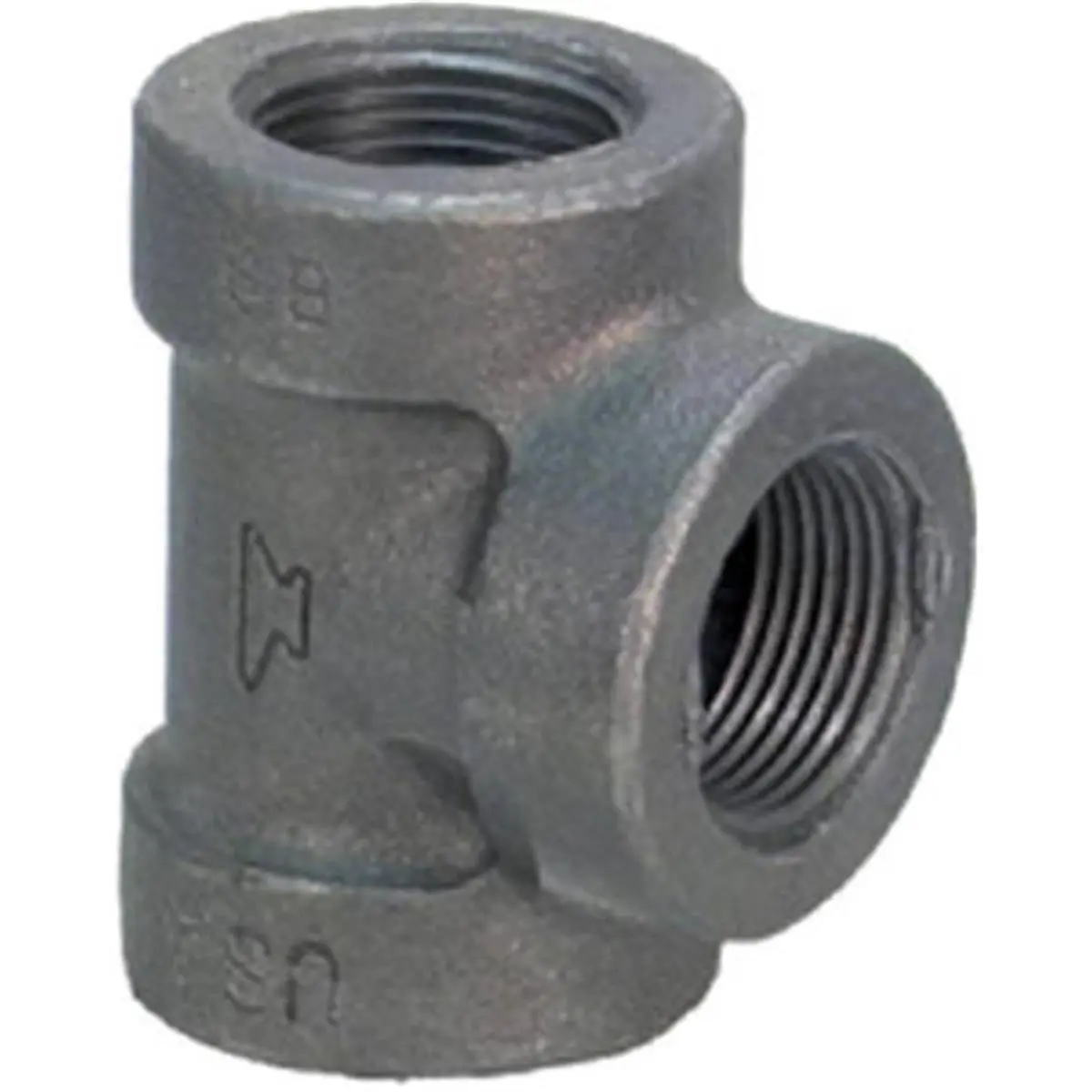 212 MAIN 1.25" Malleable Iron Pipe Fitting Black Tee - Black Finish, Female NPT Threads, Tensile Strength, Tighter Seals, Pipe Branching