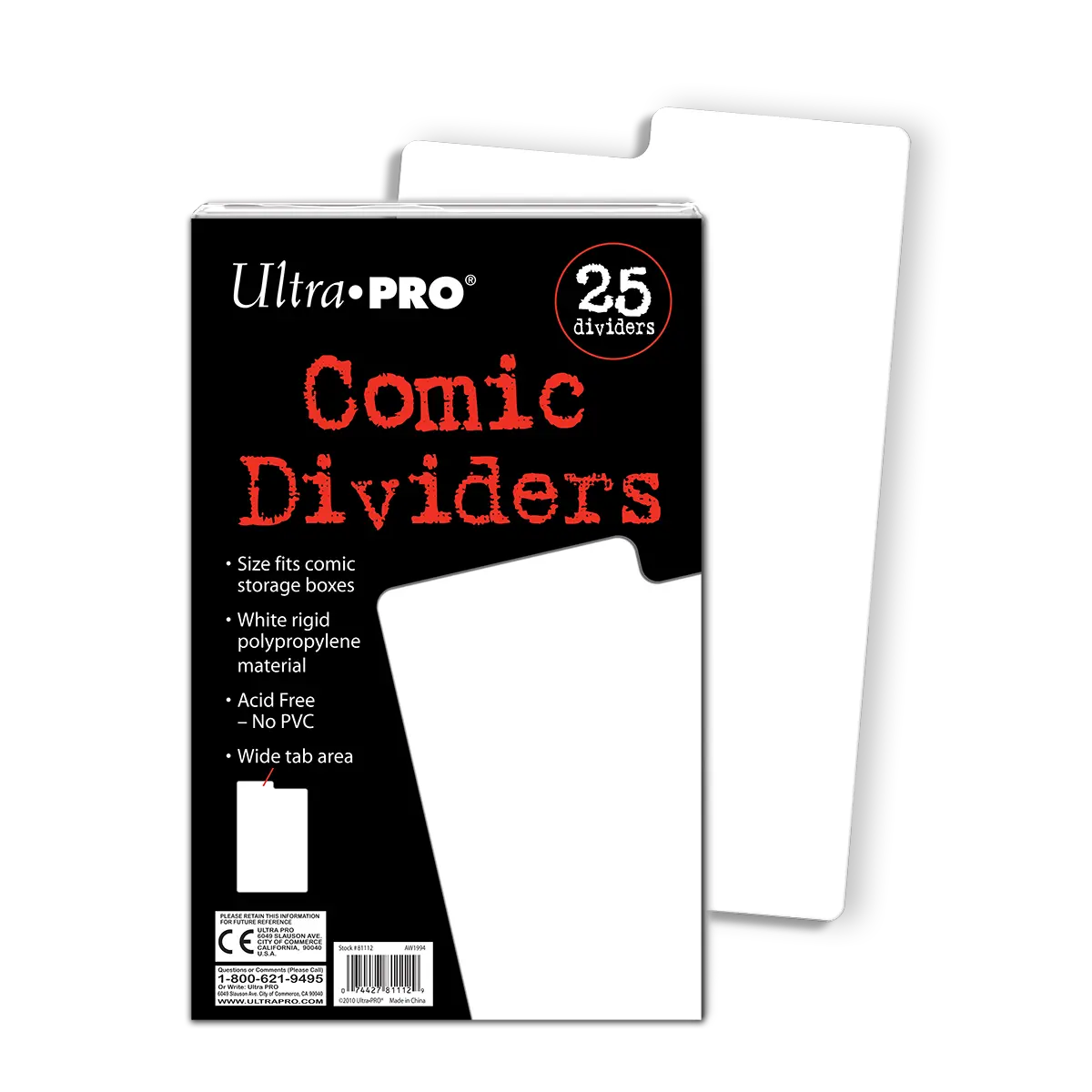 White Comic Dividers (25ct)