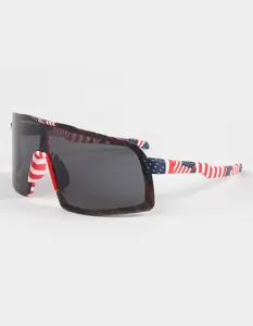 RSQ Americana Shield Sunglasses, Multi-Colored