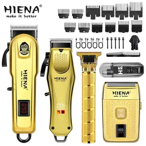5-Piece All-in-One Grooming Kit｜Men‘s Cordless Hair Clipper, Shaver & Nose Trimmer with 12 Guide Combs, LED Display & USB Fast Charge. Complete Home Care Set