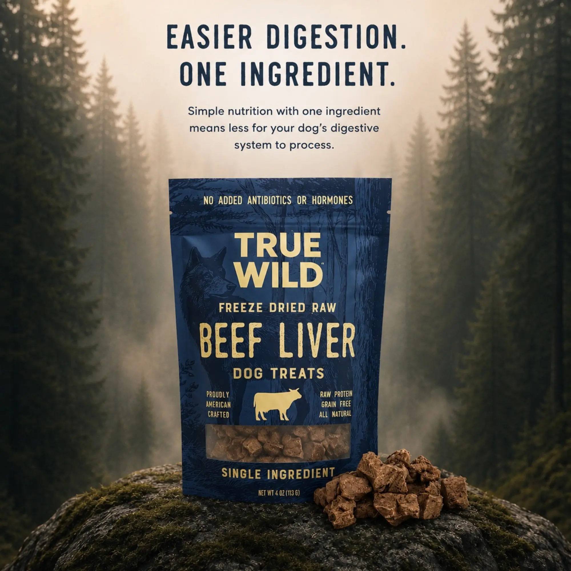 True Wild Freeze Dried Dog Treats- Premium Single Ingredient snacks for dogs