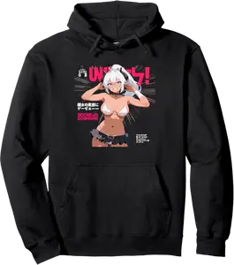 Waifu Sexy Anime Girl Horns Bandage Bra Japanese Manga Style Pullover Hoodie - Josephroycos Shop 67B0F21PHQKF