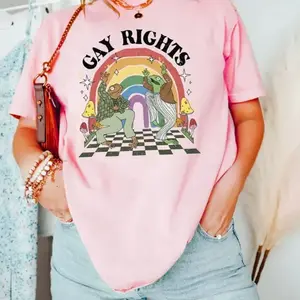 Retro Comfort Colors Frog And Toad Pride Shirt, Colorful Frog And Toad LGBTQ+ Shirt, Gay Rights T-Shirt, Pride Month Gift, LGBTQ+ Unisex Womenswear Graphic Tops 9CY