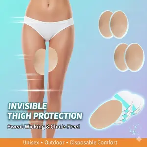 Tpu Non-Woven Self-Adhesive Thigh Anti-Chafe Patches 10pcs, Transparent Invisible Sweat Absorbent, Unisex Outdoor One-Time Body Protection