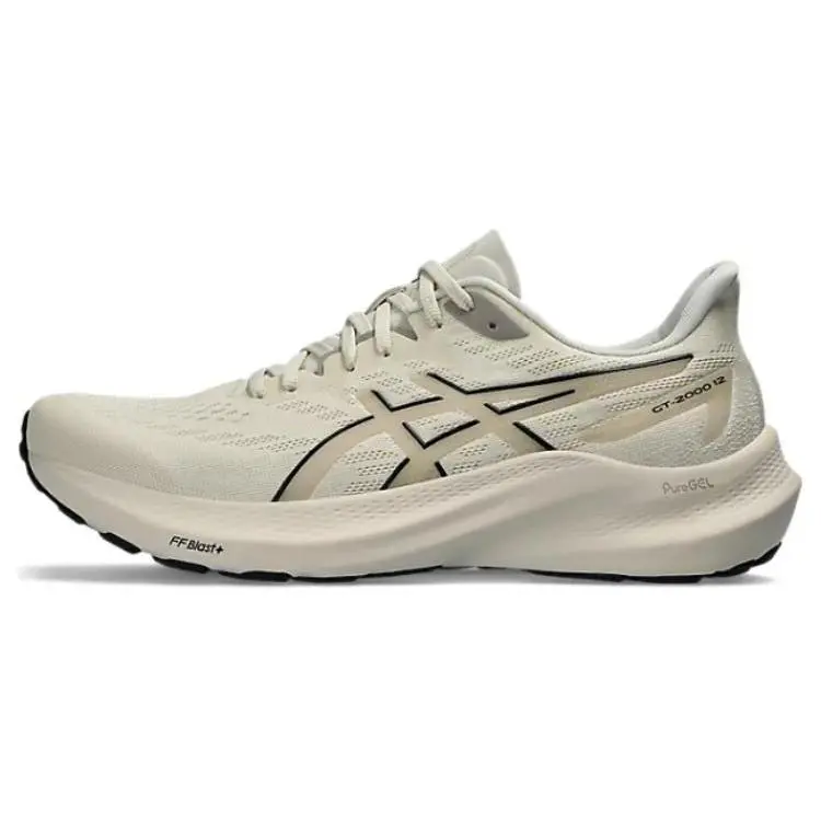 ASICS GT 2000 12 Oatmeal Black Versatile Comfort Low Top Running Shoes Men's 1011B691-250