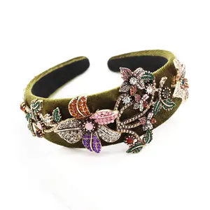 Fashion Diamond Colored Flower Headband