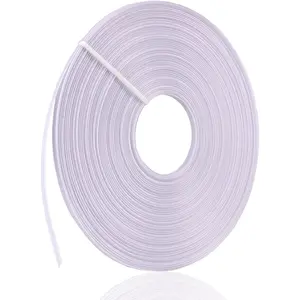 50 Yards Boning for Sewing, Low Density Plastic Boning for Corset Making, Sewing Corset, Wedding Dress, Bridal Gowns (White, 6mm)