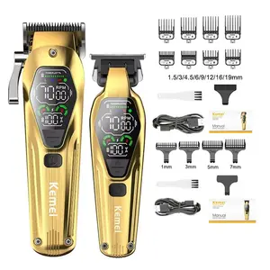 High-Speed Hair Clipper Km-1697, USB Digital Display, High Power, Family Use, Professional Electric Trimmer, New Model
