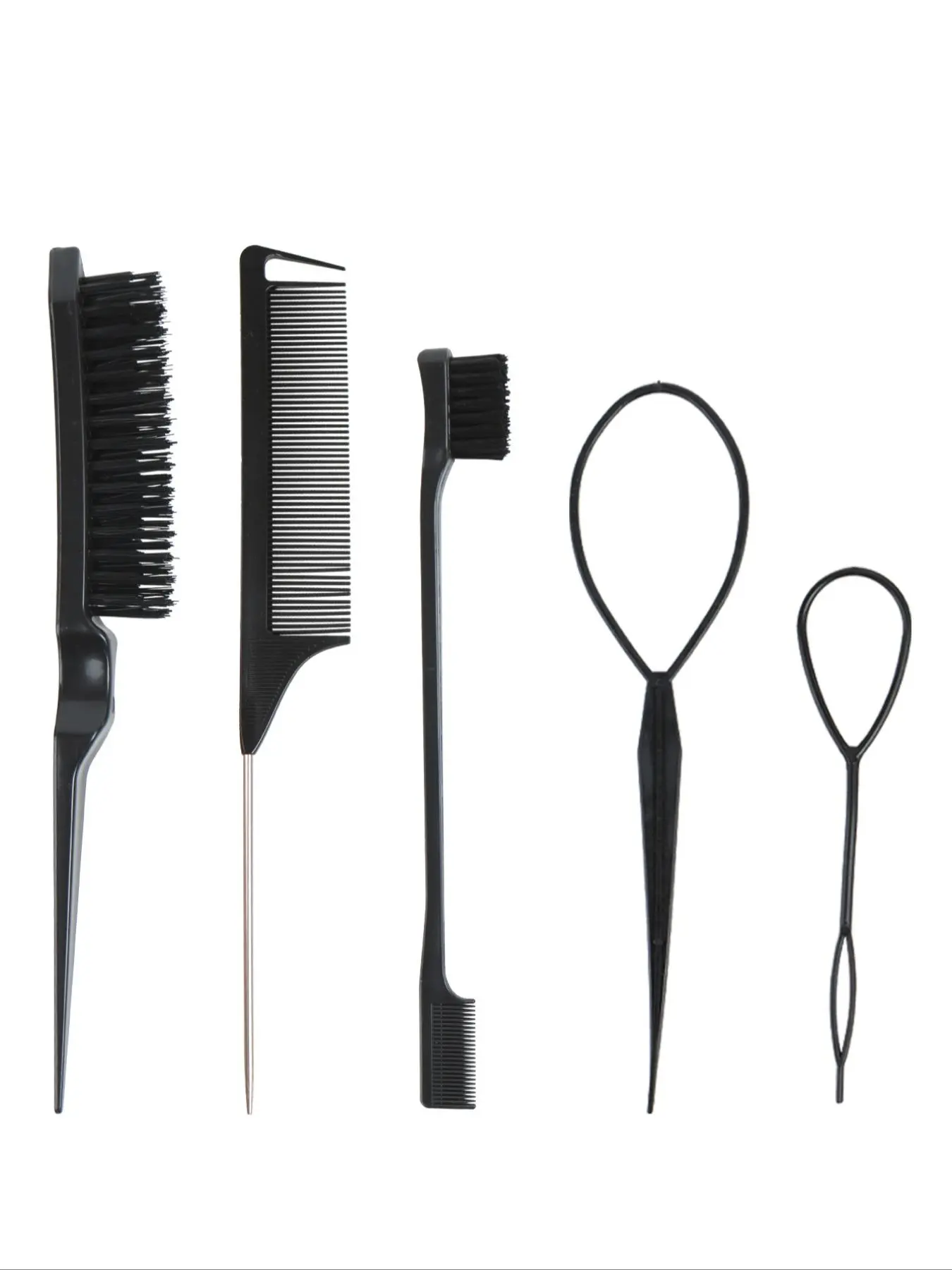 Hair Styling Comb Set, Hair Styling Tool Set, Including Hair Comb, Pointed Tail Comb, Eyebrow Brush, and Hair Pin, Professional Hair Salon Tools & Accessories, Hair Dye Brush, Hair Tools For Styling, Hairdressing Tool Set