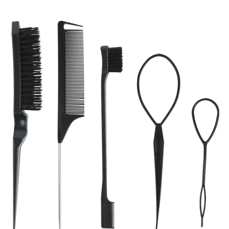 Hair Styling Comb Set, Hair Styling Tool Set, Including Hair Comb, Pointed Tail Comb, Eyebrow Brush, and Hair Pin, Professional Hair Salon Tools & Accessories, Hair Dye Brush, Hair Tools For Styling, Hair Tool Kit