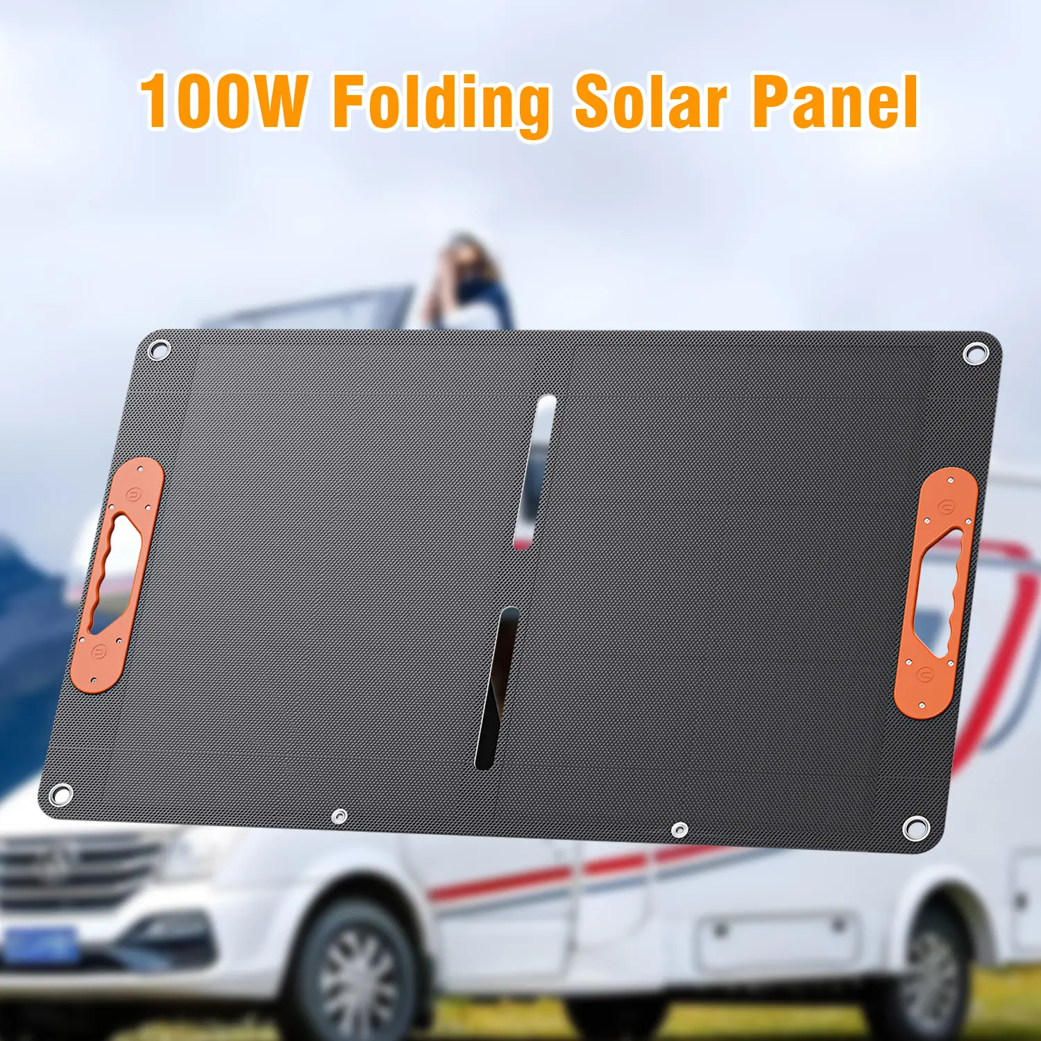Portable 100W Solar Panel Foldable Outdoor Solar Charger ETFE Laminated High Conversion Monocrystalline Silicon Solar Panels