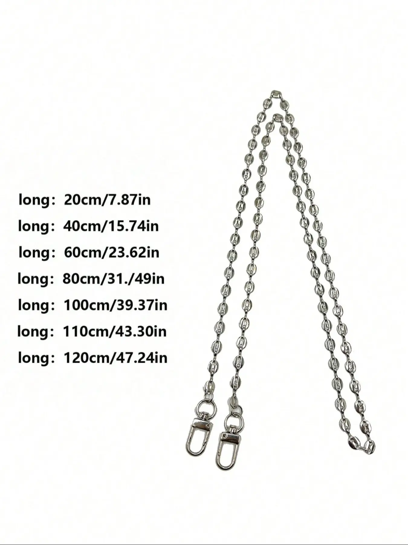 Metal Chain Strap for Crossbody Shoulder Bag, Durable Metal Chain Belt for Handbags & Purses, Stylish Replacement Accessory, Bag Accessories