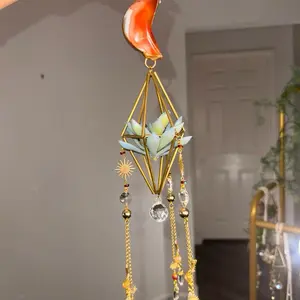 Carnelian Crystal Moon Suncatcher