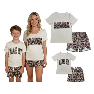 Mama and Boy Matching Clothes – Family Summer Shorts Set | Camo Mother's Day Outfits for Coordinating Family Photos