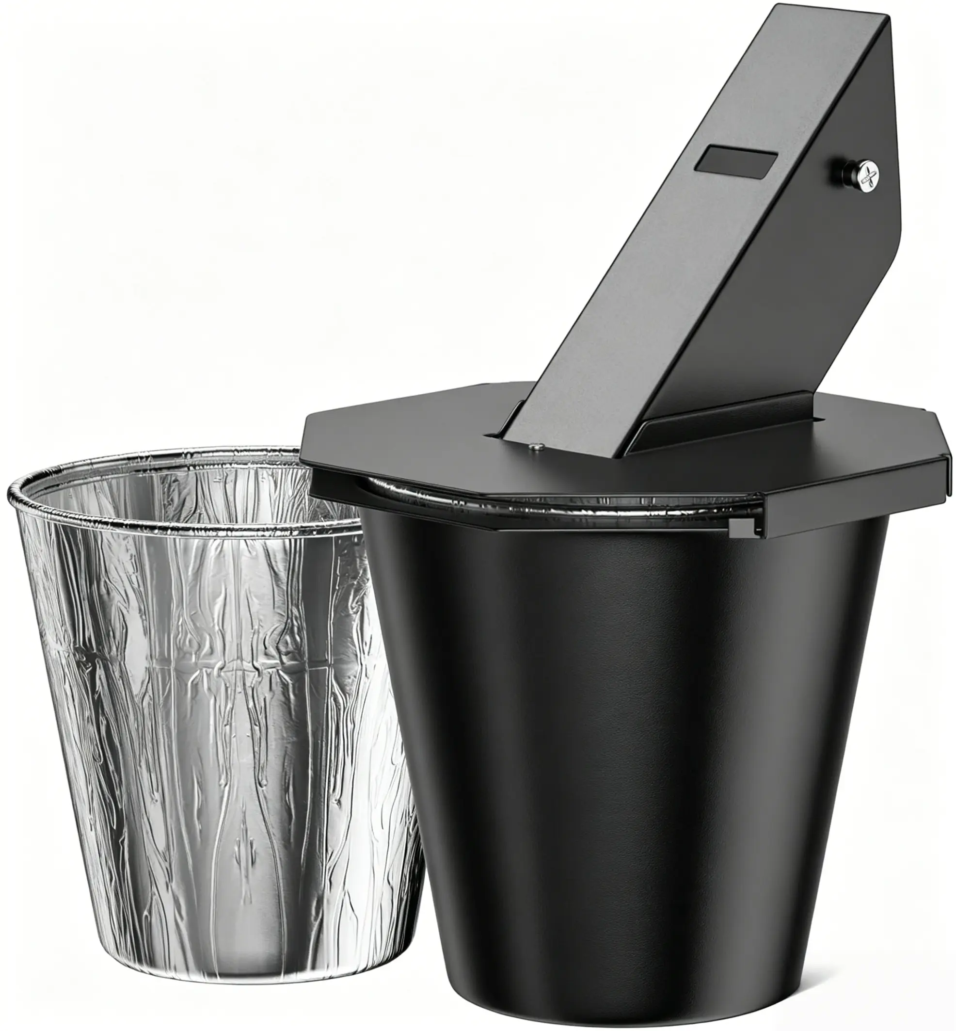 Fathers Day Gifts Upgraded Grease Bucket with Lid & 1PCS Liners, Grease Catcher for Smoker Drip Bucket, Compatible with Traeger, Pit Boss, Z Grills, Recteq and More - Grease Bucket for Pellet Grill Fathersdaygift