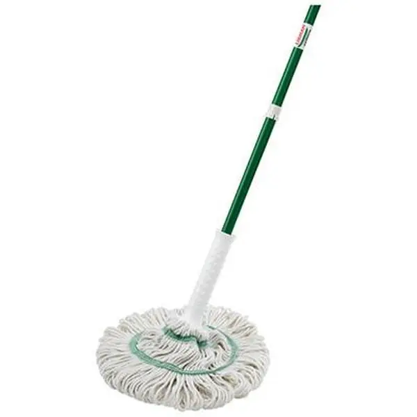 212 MAIN Easywring Microfiber Mop (Model 2030, 1.72 lbs) - Adjustable Grip N-Click Ratchet, Tangle-Free Polyester Yarn Larger Microfiber Mop Head, 3 Green Bands, Odor-Resistant Anti-Fouling Spin Replacements, Hard Floor Cleaning Supply