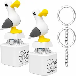 Seagull MINE! Button Keychain-Real Sound & LED Light, Funny Interactive Gift for Friends & Family summerwins