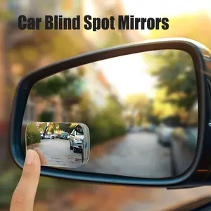 2PCS Car Blind Spot Mirrors,360° Adjustable HD Glass Convex, Frameless Stick-On Wide Angle Side Rear View Mirrors, Universal for Cars SUV Trucks to Eliminate Blind Spots Enhance Driving Safety
