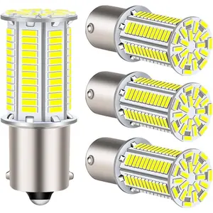 1156 1141 1003 7506 BA15S 1383 Led white RV Interior Light | Super Bright 4014 105-SMD LED Replacement for 12  RV Camper Trailer Boat Trunk Interior Lights 4-Packs