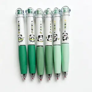 6 Count Panda Pocket Pens, Short Fat Pens, Twist Core, Portable Small Neutral Pens, 0.5mm Ink, High Aesthetic, Writing Tools