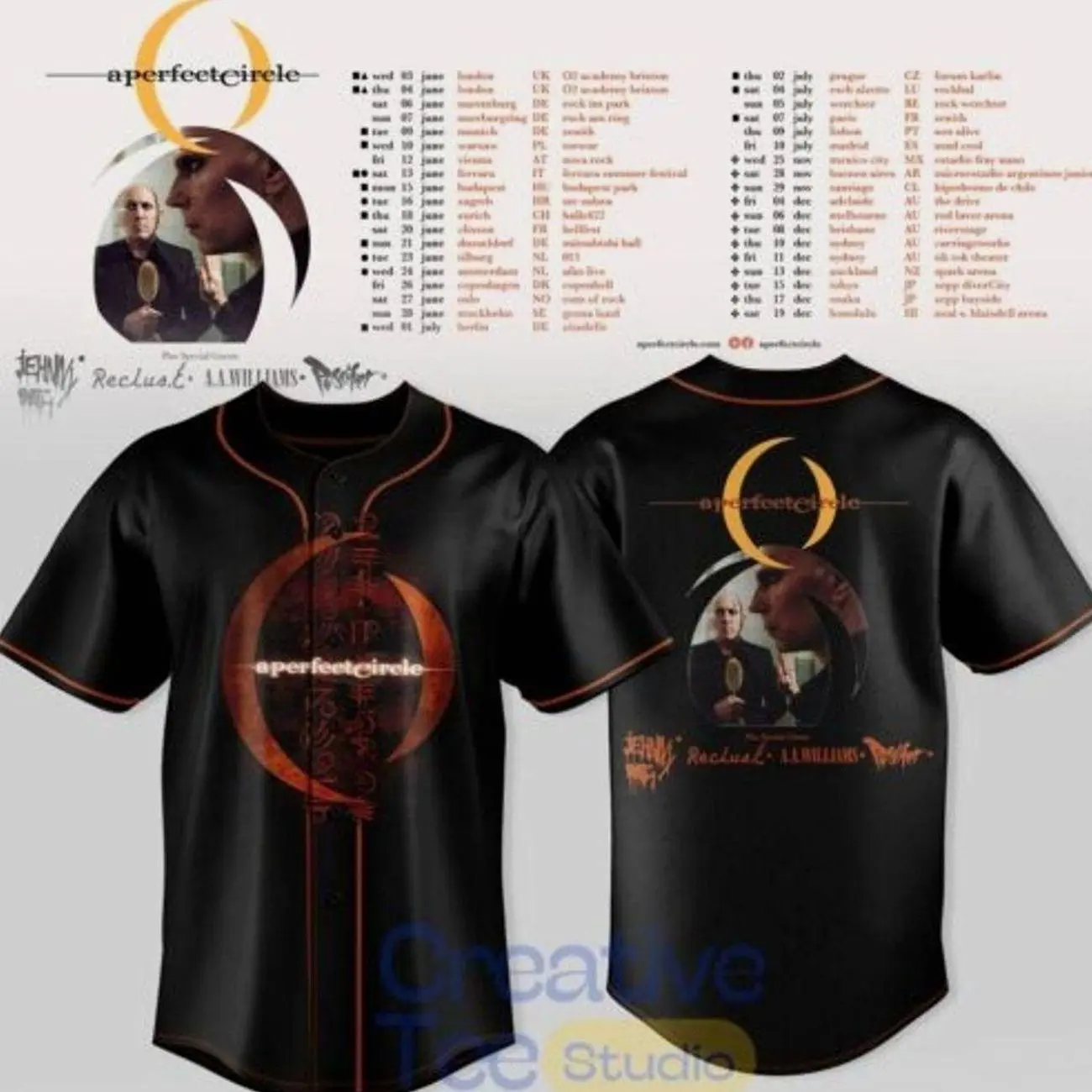 A Perfect Circle World Tour 2026 Baseball Jersey HQ2 UHK R27