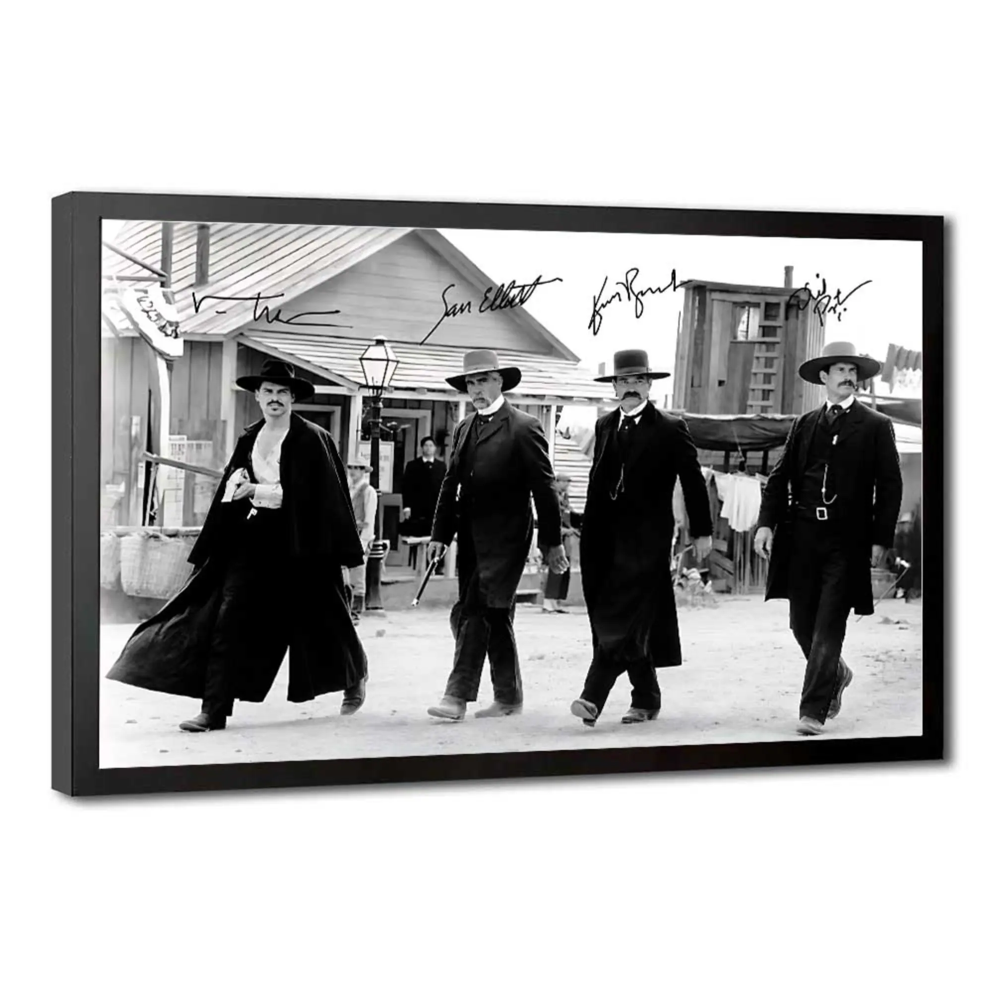 Retro Customizable Vintage Movie Tombstone A-Frame Canvas Poster - Home Decor Decoration, Waterproof Ink Easy-Remove Reusable Artwork, Living Room Wall Decor Print