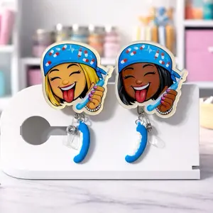 Purewick nurse Nursing Badge Reel with Detailed  Design and Secure Clip Mechanism