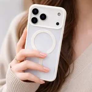 Clear Magnetic iPhone Case Non-Yellowing for iPhone 17 Pro Max 16 15 14 13 12 , MagSafe Slim Anti-Slip Protective Cover